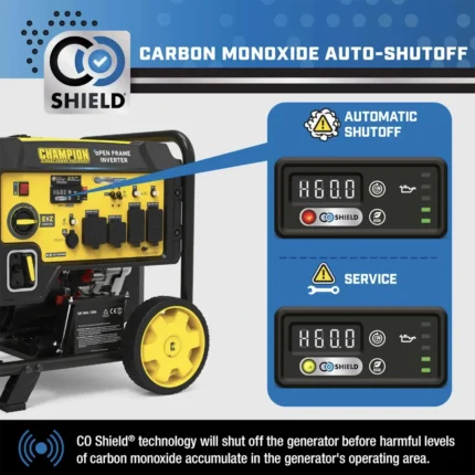 Champion 10000 Watt Inverter Generator Open Frame with CO Shield - Image 2