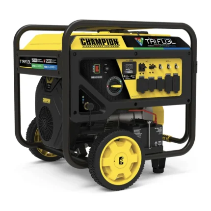 Champion 12000 Watt Tri Fuel Portable Generator Electric Start with CO Shield