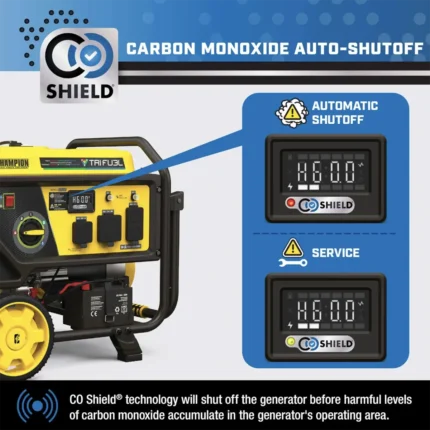 Champion 4000 Watt Tri Fuel Portable Generator Electric Start + CO Shield - Image 2