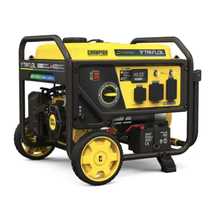 Champion 4000 Watt Tri Fuel Portable Generator Electric Start + CO Shield
