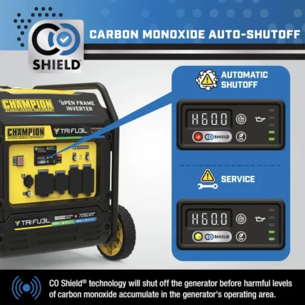 Champion 9000 Watt Tri-Fuel Inverter Generator with CO Shield - Image 2